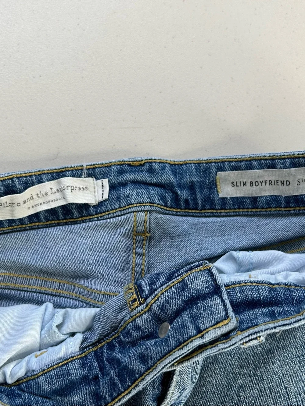 Pilcro and the Letterpress Anthropologie Slim Boyfriend Jean Shorts Womens 25 - Picture 3 of 5